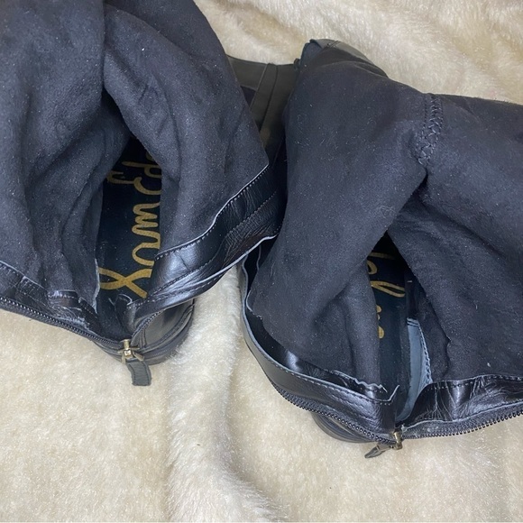 SAM Edelman Blk Leather Boots - Picture 13 of 14